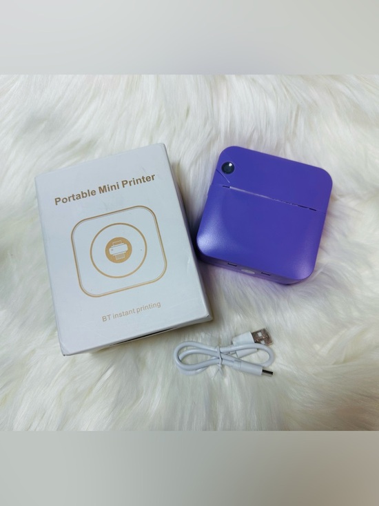 None Other - purple Bluetooth Portable Mini Printer wireless thermal